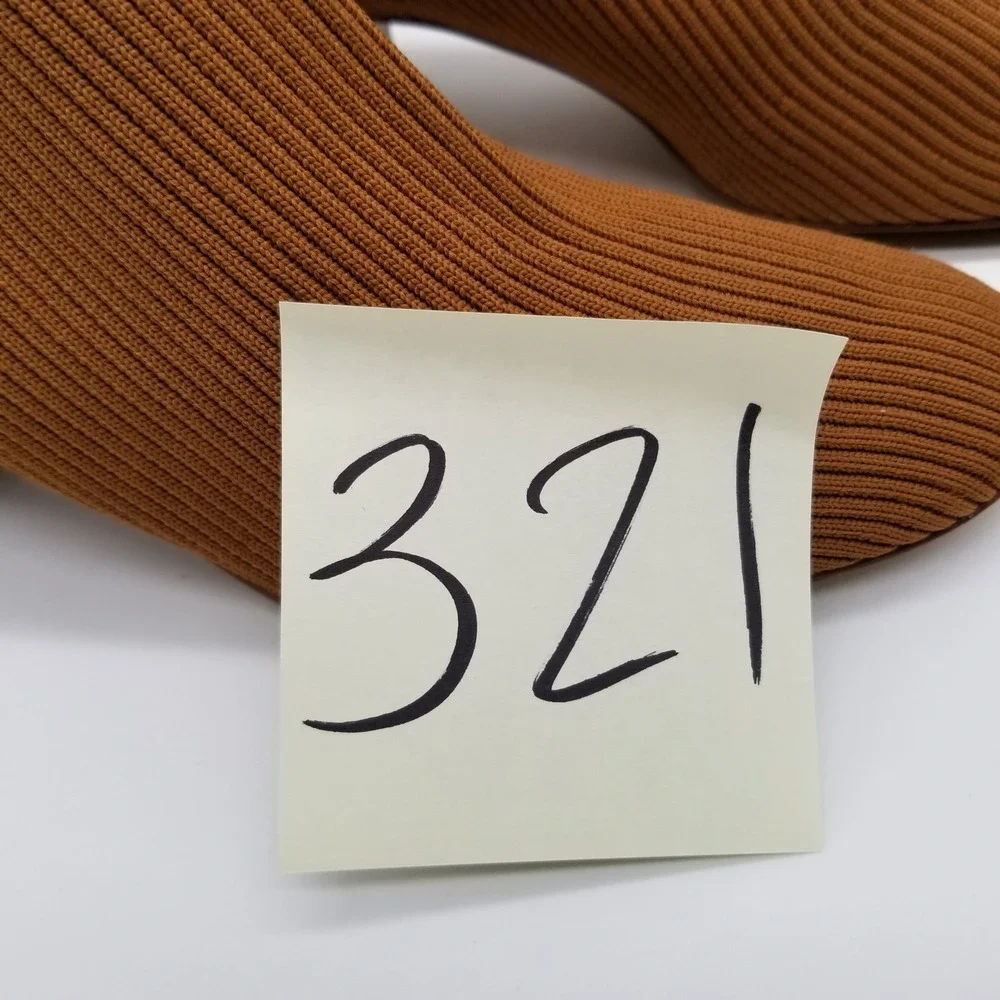 Everlane Glove Boot ReKnit Toffee Brown Rib Knit Block Heel Ankle Boots Women 10